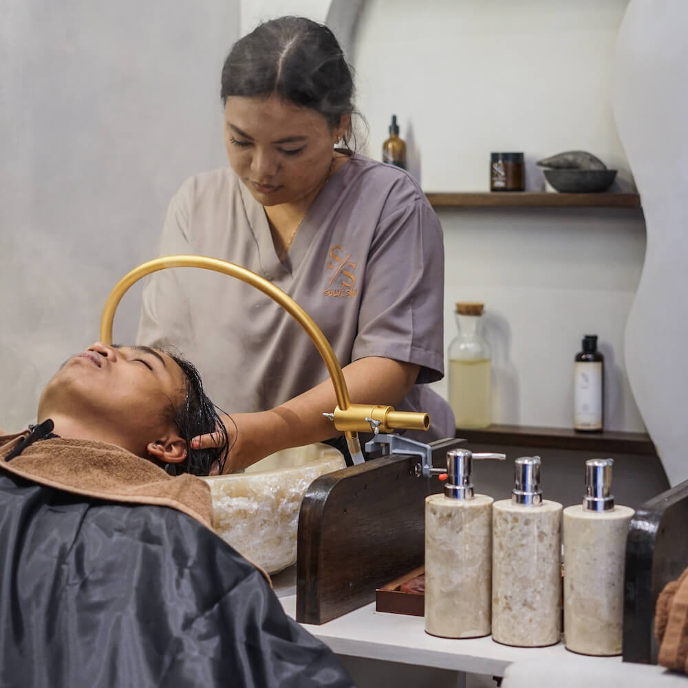 Professional Hair Loss Treatment Bali ritual at a luxury wellness sanctuary
